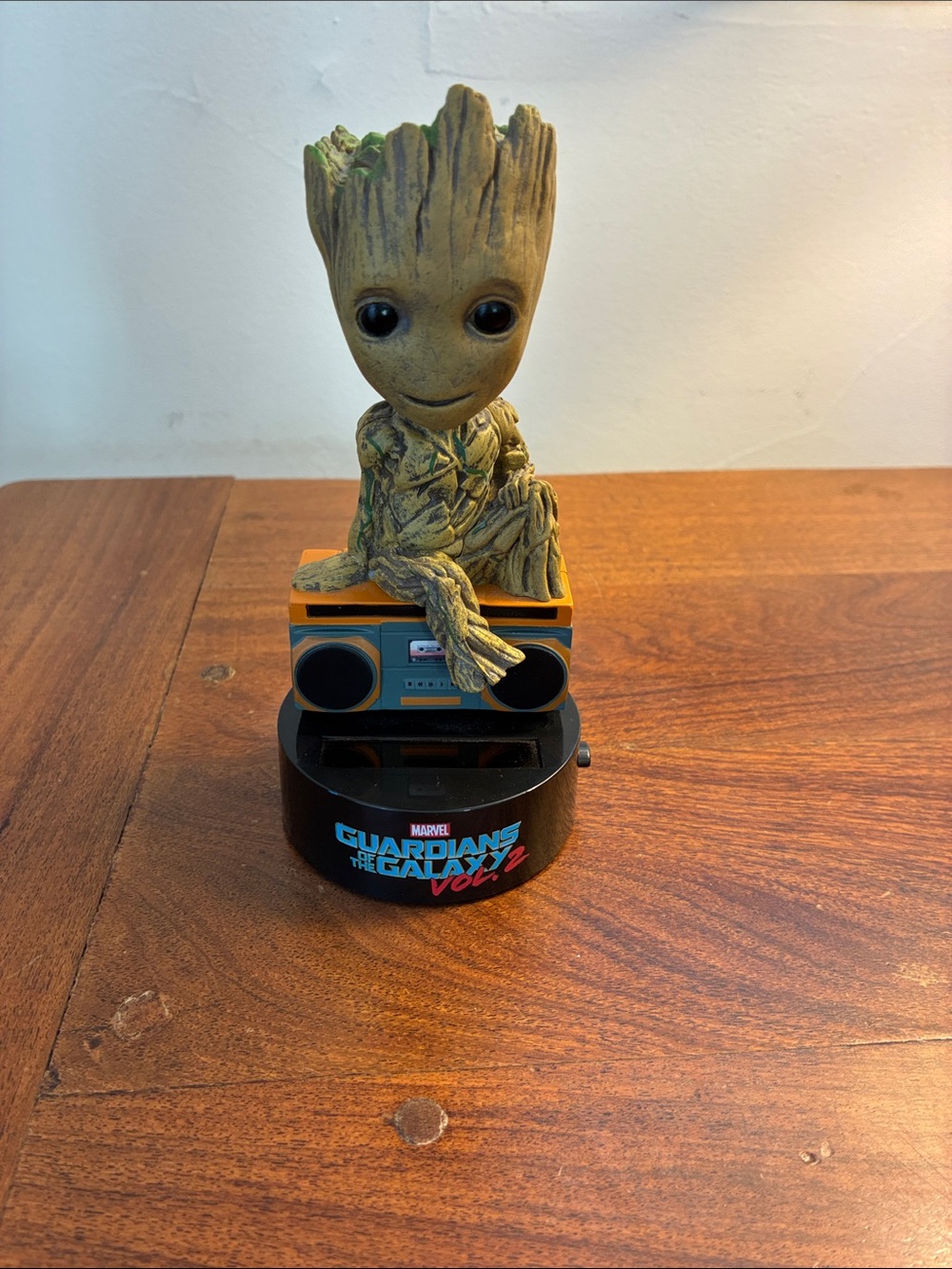 Marvel Baby Groot Figure with Orange Boombox and Black Base